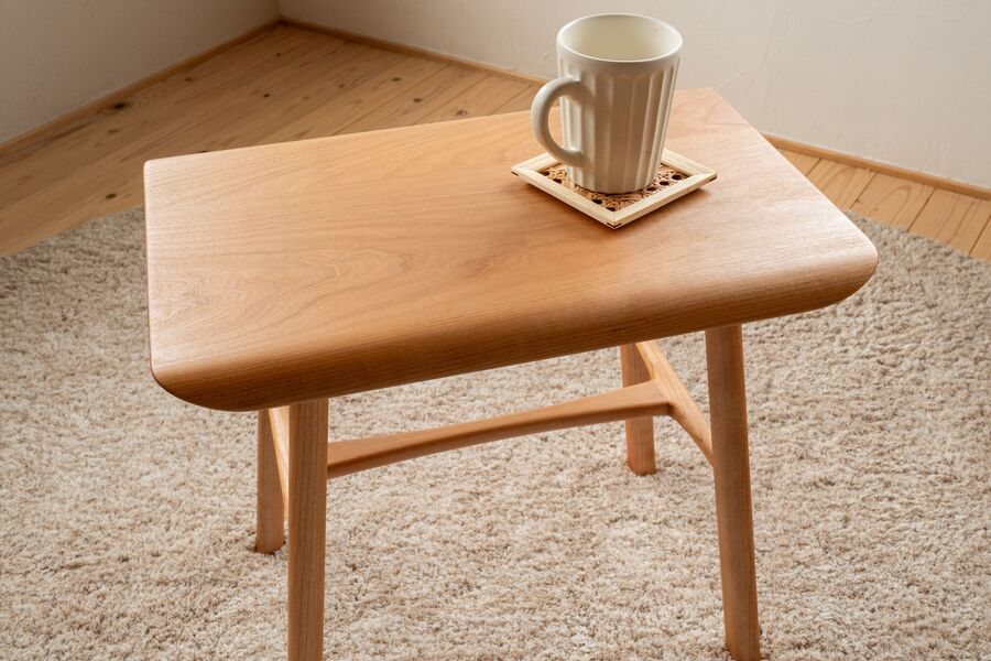 tip stool table [ブラックチェリー材]
