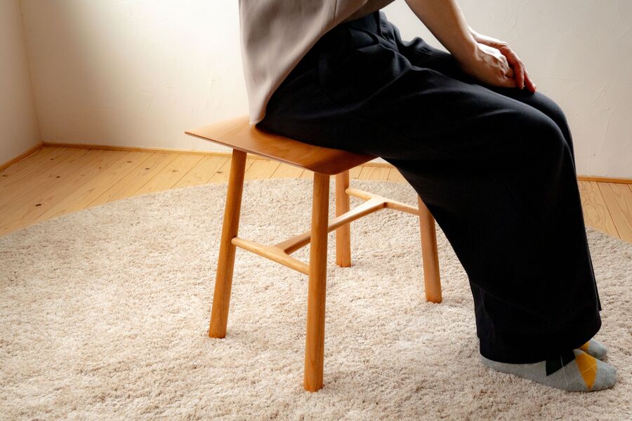 tip stool table [ブラックチェリー材]